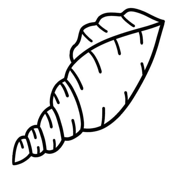 Cute Funny Coloring Page Sea Shell Provides Hours Coloring Fun —  Vetores de Stock