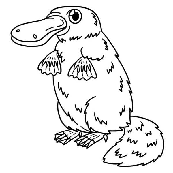 Cute Funny Coloring Page Platypus Provides Hours Coloring Fun Children — 图库矢量图片
