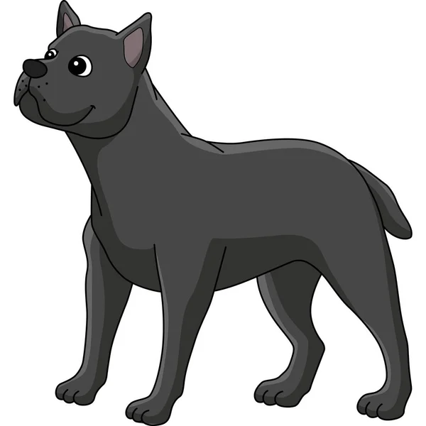 Cartoon Clipart Shows Cane Corso Dog Illustration — Stockvector