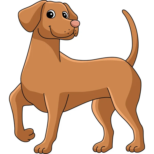 Cartoon Clipart Shows Vizsla Dog Illustration — Stok Vektör