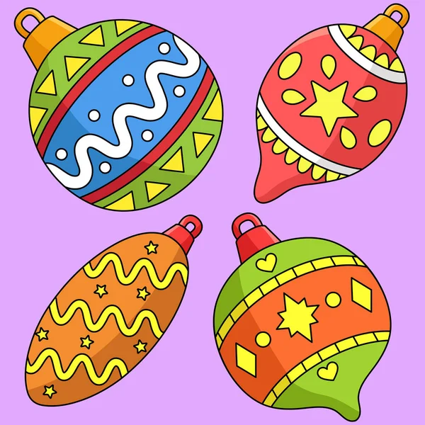 Cartoon Clipart Shows Christmas Ornament Illustration — Stockový vektor