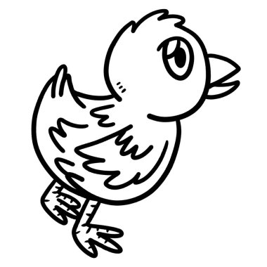 Bir tavuğun sevimli ve komik renkli sayfası. Çocuklar için saatlerce boyama eğlencesi sağlıyor. Renklendirmek için, bu sayfa çok kolaydır. Küçük çocuklar ve yeni yürümeye başlayanlar için uygun..