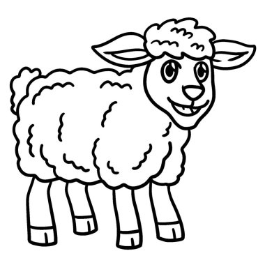 Bir koyunun sevimli ve komik renkli sayfası. Çocuklar için saatlerce boyama eğlencesi sağlıyor. Renklendirmek için, bu sayfa çok kolaydır. Küçük çocuklar ve yeni yürümeye başlayanlar için uygun..