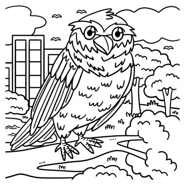 Bir baykuşun sevimli ve komik renkli sayfası. Çocuklar için saatlerce boyama eğlencesi sağlıyor. Renklendirmek için, bu sayfa çok kolaydır. Küçük çocuklar ve yeni yürümeye başlayanlar için uygun..