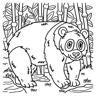 Bir pandanın sevimli ve komik renkli sayfası. Çocuklar için saatlerce boyama eğlencesi sağlıyor. Renklendirmek için, bu sayfa çok kolaydır. Küçük çocuklar ve yeni yürümeye başlayanlar için uygun..