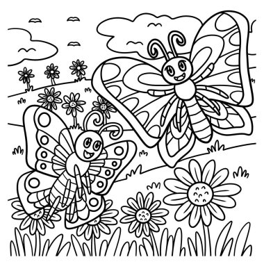 Bir kelebeğin sevimli ve komik renkli sayfası. Çocuklar için saatlerce boyama eğlencesi sağlıyor. Renklendirmek için, bu sayfa çok kolaydır. Küçük çocuklar ve yeni yürümeye başlayanlar için uygun..