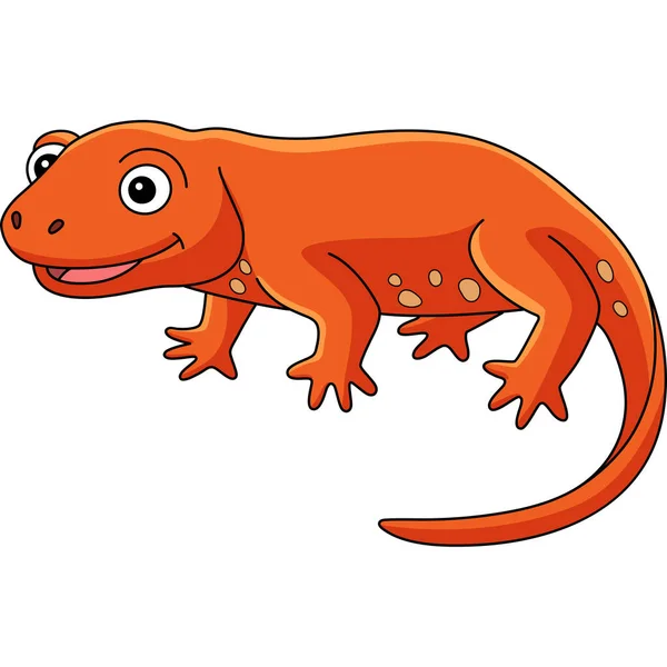 Cartoon Clipart Shows Newt Animal Illustration — Archivo Imágenes Vectoriales