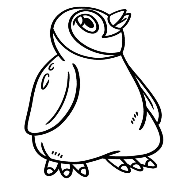 Симпатичная Смешная Раскраска Пингвина Обеспечивает Детям Часы Раскрашивания Раскрасить Эту — стоковый вектор