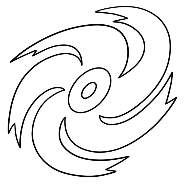 Cute Funny Coloring Page Black Hole Provides Hours Coloring Fun — 图库矢量图片