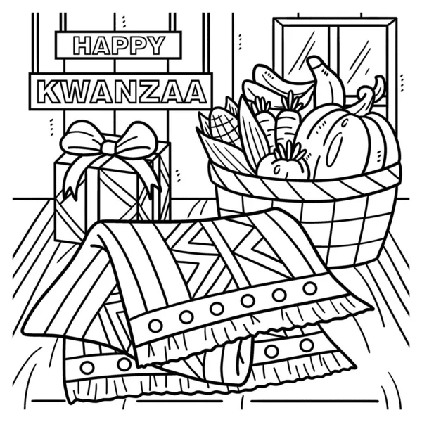 Cute Funny Coloring Page Mazao Tablecloth Provides Hours Coloring Fun — Stok Vektör