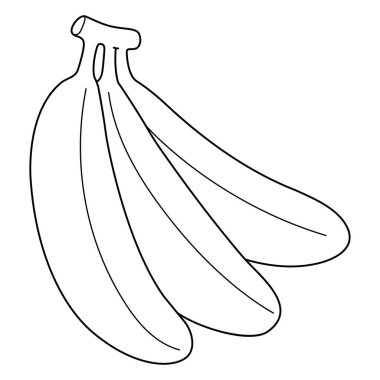 A cute and funny coloring page of a Banana. Provides hours of coloring fun for children. Color, this page is very easy. Suitable for little kids and toddlers.