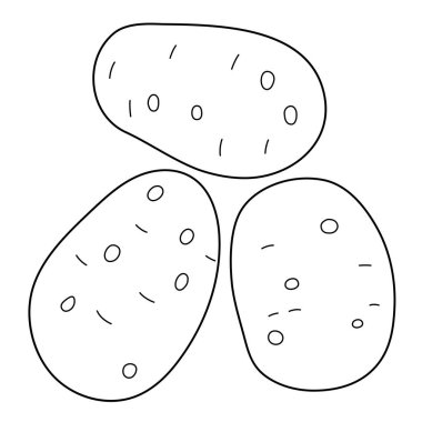 A cute and funny coloring page of a potato. Provides hours of coloring fun for children. Color, this page is very easy. Suitable for little kids and toddlers.