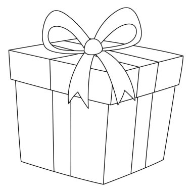 A cute and funny coloring page for a Gift. Provides hours of coloring fun for children. Color, this page is very easy. Suitable for little kids and toddlers.