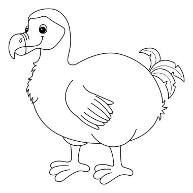A cute and funny coloring page of a Dodo Animal. Provides hours of coloring fun for children. Color, this page is very easy. Suitable for little kids and toddlers.
