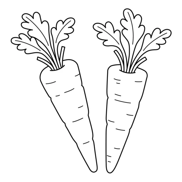 Cute Funny Coloring Page Carrot Provides Hours Coloring Fun Children — Vettoriale Stock