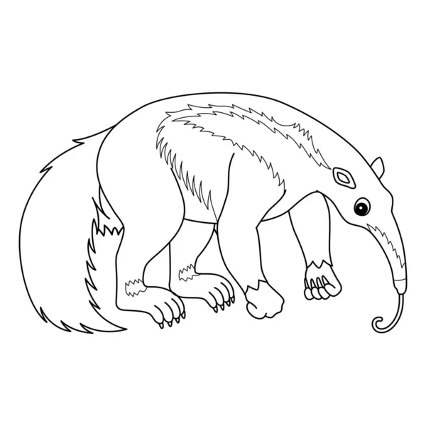 Cute Funny Coloring Page Giant Anteater Provides Hours Coloring Fun — 图库矢量图片