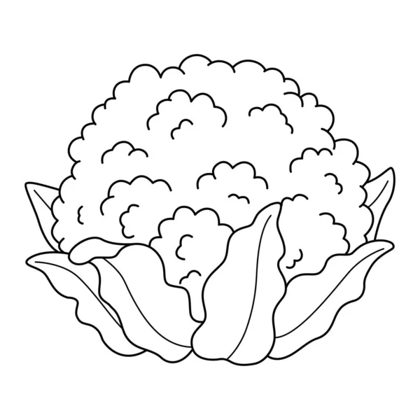 Cute Funny Coloring Page Cauliflower Provides Hours Coloring Fun Children — Stock Vector