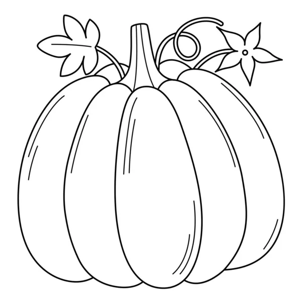 Cute Funny Coloring Page Pumpkin Provides Hours Coloring Fun Children — Image vectorielle