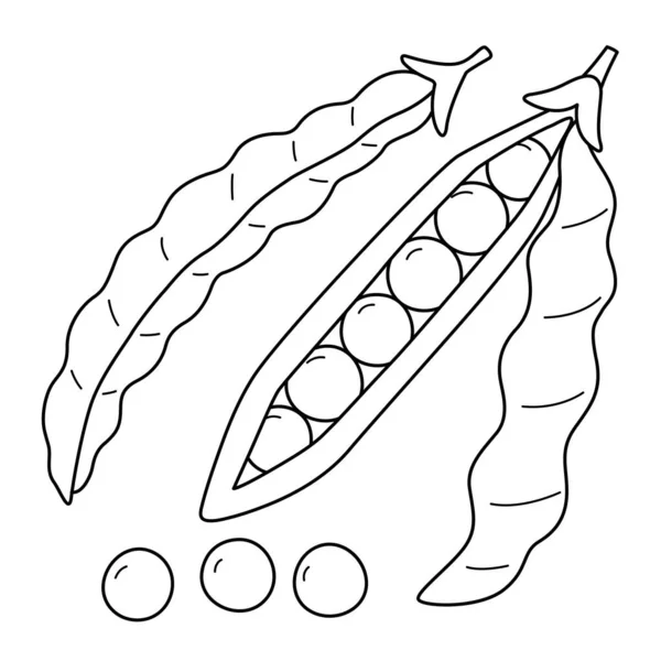 Cute Funny Coloring Page Green Bean Provides Hours Coloring Fun — 图库矢量图片