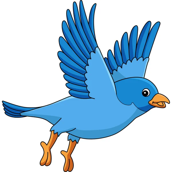 Cartoon Clipart Shows Bluebird Animal Illustration — Wektor stockowy