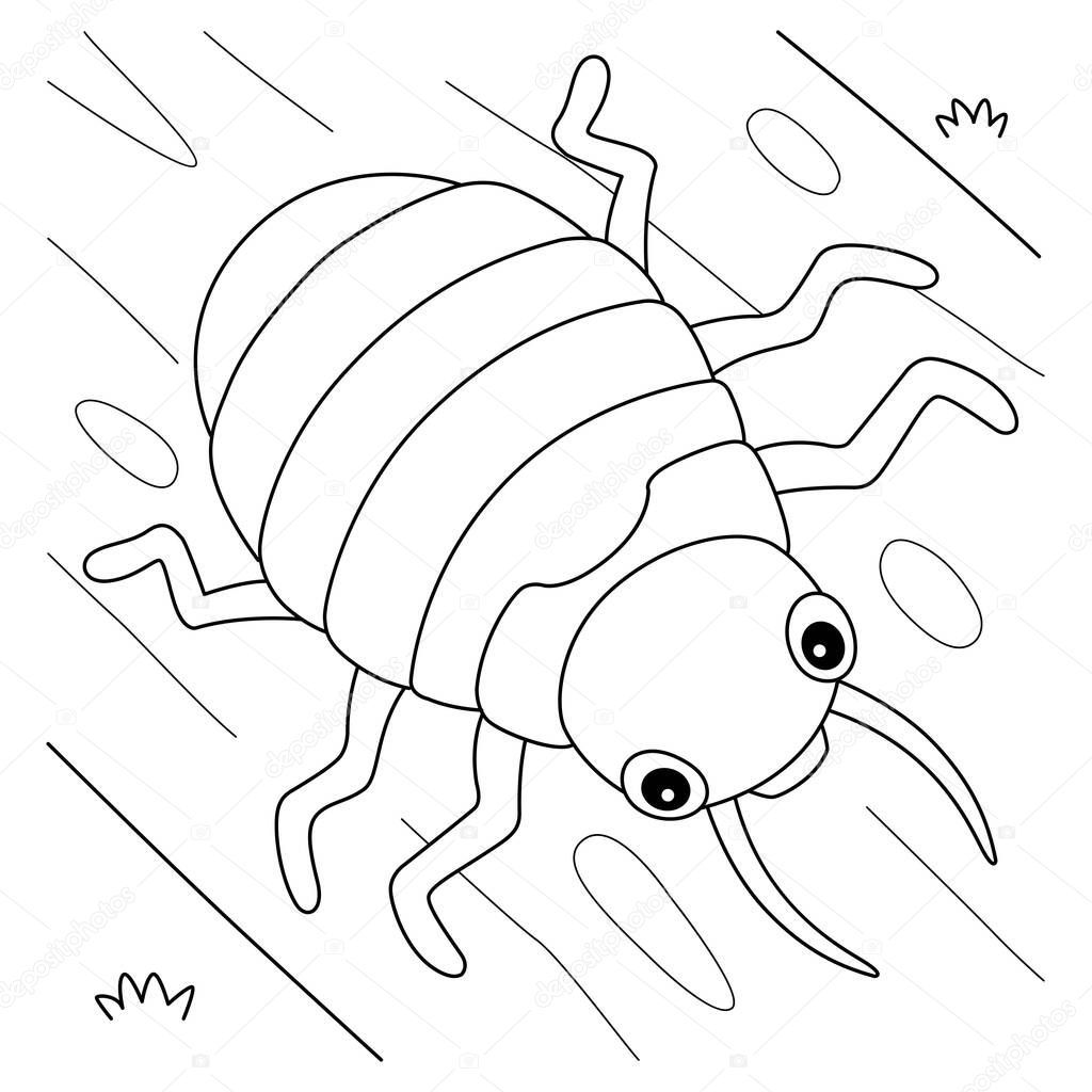 A cute and funny coloring page of a Bedbug. Provides hours of coloring fun for children. Color, this page is very easy. Suitable for little kids and toddlers.