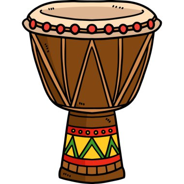 Bu karikatür Kwanzaa Djembe illüstrasyonunu gösteriyor.