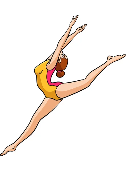 Tento Karikatura Kliparty Ukazuje Gymnastika Ilustrace — Stockový vektor