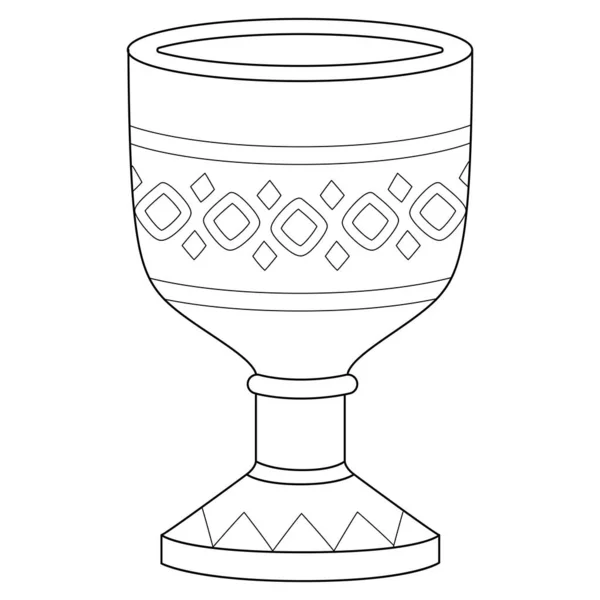 Cute Funny Coloring Page Unity Cup Provides Hours Coloring Fun — Vetor de Stock