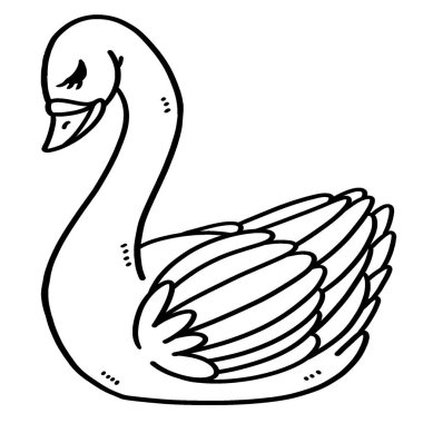  Bir Kuğu 'nun sevimli ve komik renkli sayfası. Çocuklar için saatlerce boyama eğlencesi sağlıyor. Renk, bu sayfa çok kolay. Küçük çocuklar ve yeni yürümeye başlayanlar için uygun..