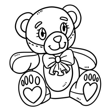  Oyuncak ayının sevimli ve komik renkli bir sayfası. Çocuklar için saatlerce boyama eğlencesi sağlıyor. Renk, bu sayfa çok kolay. Küçük çocuklar ve yeni yürümeye başlayanlar için uygun..