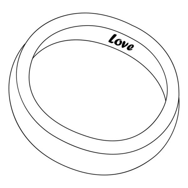 Urocza Zabawna Kolorowanka Pierścienia Ślubnego Zapewnia Godziny Kolorowanki Zabawy Dla — Wektor stockowy
