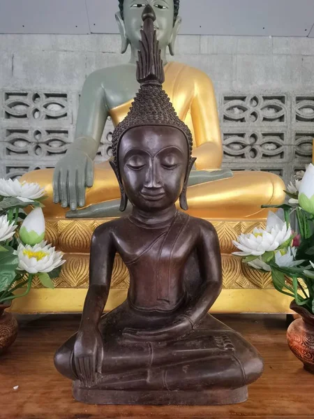Statues Bouddha Dans Temple — Photo