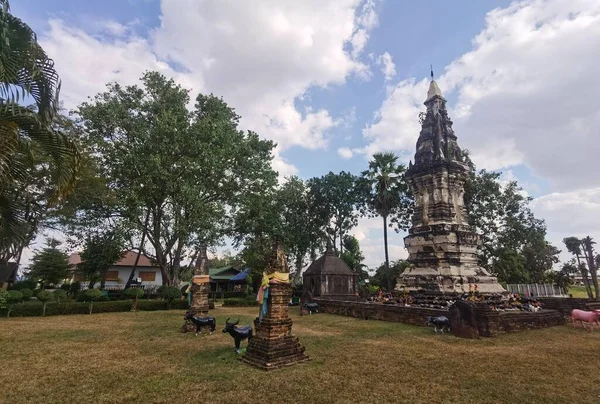 Piękny Widok Starą Świątynię Tajlandii — Zdjęcie stockowe
