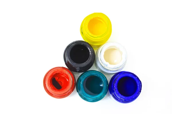 Poszter festékek üveg — Stock Fotó
