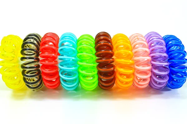 Colorful Spiral Elastic Hair Ties — Stock Photo, Image