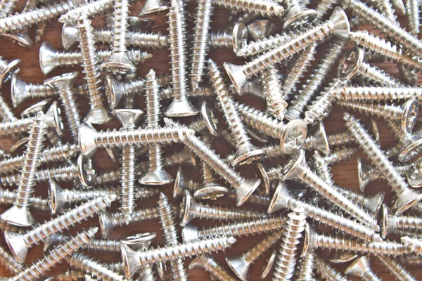 Close up steel screws — Stock Photo, Image