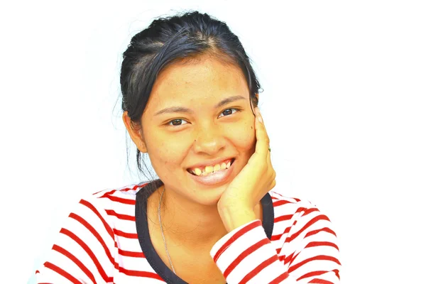 Glada leende flicka av asiatiska — Stockfoto