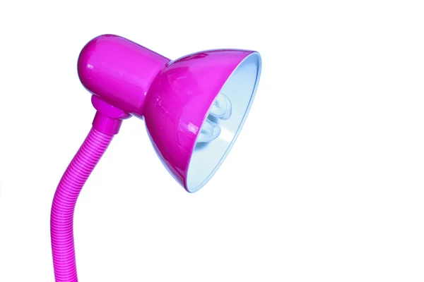 Lampada da tavolo rosa isolata — Foto Stock