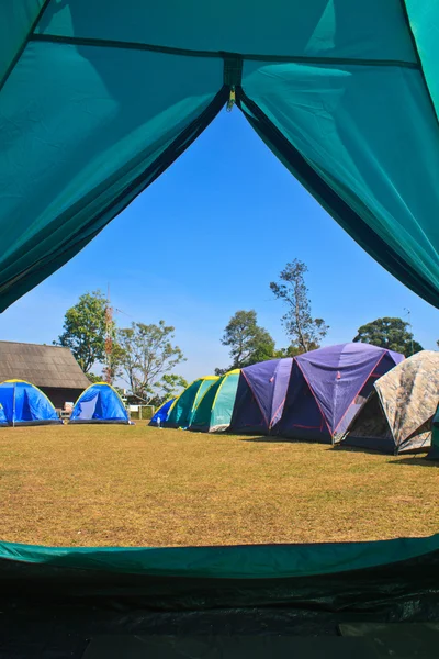 Vista de uma tenda turística — Fotografia de Stock