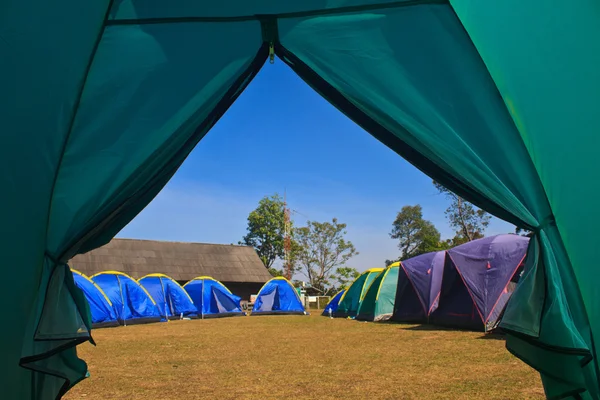 Vista de uma tenda turística — Fotografia de Stock