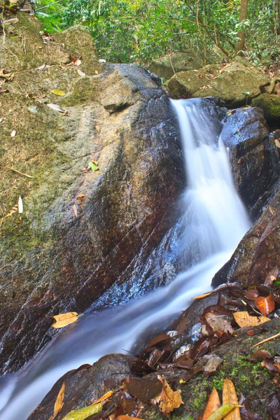 Cachoeira da natureza na floresta profunda — Fotografia de Stock