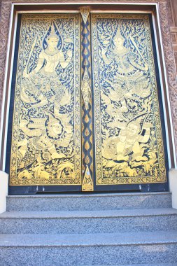 geleneksel Tay tarzı sanat altın boyama desen kapı
