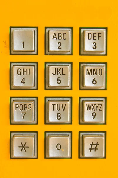 Button number public telephone — Stock Photo, Image