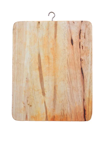 Wooden cutting board on white background — Stock Photo, Image