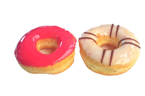 पांढरा पार्श्वभूमीवर रंगीत डोनट — स्टॉक फोटो, इमेज
