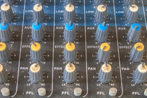 Old buttons equipment audio — Stock Photo, Image