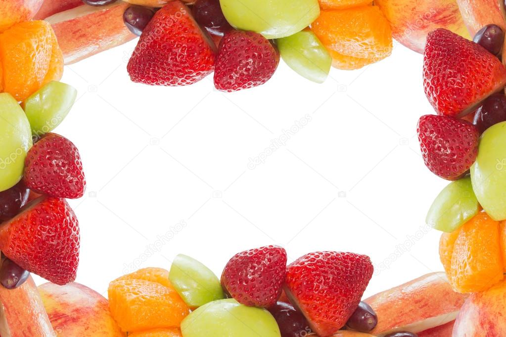 Frame or borders that made of fresh fruit