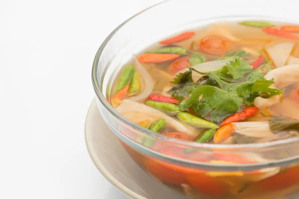Vegetariano tailandés Comida de champiñones tom yum sopa —  Fotos de Stock