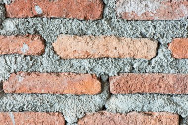 Arka plan kırmızı tuğla duvar doku yakın çekim