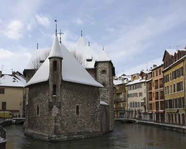 Castle in winter, Annecy, France — Stock Photo, Image